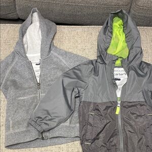 Boys sweatshirt and lightweight jacket